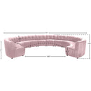  Manufacturer Color_Pink -- Limitless 177.5" Pink Velvet Upholstered 12 pc Modular Sectional IMAGE 13