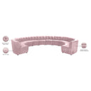  Manufacturer Color_Pink -- Limitless 177.5" Pink Velvet Upholstered 12 pc Modular Sectional IMAGE 14
