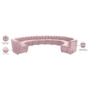 Meridian Limitless Pink Velvet 12 pc Modular Sectional IMAGE 14