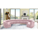  Manufacturer Color_Pink -- Limitless 177.5" Pink Velvet Upholstered 12 pc Modular Sectional IMAGE 2
