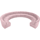  Manufacturer Color_Pink -- Limitless 177.5" Pink Velvet Upholstered 12 pc Modular Sectional IMAGE 5