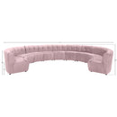 Manufacturer Color_Pink -- Limitless 177.5" Pink Velvet Upholstered 11 pc Modular Sectional IMAGE 13