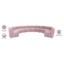 Meridian Limitless Pink Velvet 11 pc Modular Sectional IMAGE 14