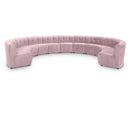  Manufacturer Color_Pink -- Limitless 177.5" Pink Velvet Upholstered 11 pc Modular Sectional IMAGE 1