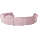  Manufacturer Color_Pink -- Limitless 177.5" Pink Velvet Upholstered 11 pc Modular Sectional IMAGE 4