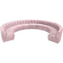  Manufacturer Color_Pink -- Limitless 177.5" Pink Velvet Upholstered 11 pc Modular Sectional IMAGE 5