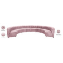 Meridian Limitless Pink Velvet 10 pc Modular Sectional IMAGE 14