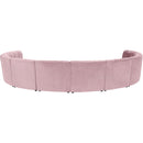  Manufacturer Color_Pink -- Limitless 177.5" Pink Velvet Upholstered 10 pc Modular Sectional IMAGE 4