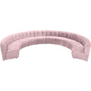  Manufacturer Color_Pink -- Limitless 177.5" Pink Velvet Upholstered 10 pc Modular Sectional IMAGE 5