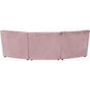  Manufacturer Color_Pink -- Limitless 94" Pink Velvet Upholstered 3 pc Modular Sectional IMAGE 4