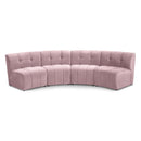 Manufacturer Color_Pink -- Limitless 119.5" Pink Velvet Upholstered 4 pc Modular Sectional IMAGE 1