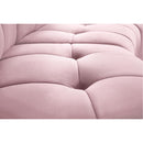  Manufacturer Color_Pink -- Limitless 119.5" Pink Velvet Upholstered 4 pc Modular Sectional IMAGE 9