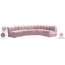  Manufacturer Color_Pink -- Limitless 141.5" Pink Velvet Upholstered 5 pc Modular Sectional IMAGE 14