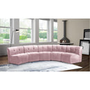  Manufacturer Color_Pink -- Limitless 141.5" Pink Velvet Upholstered 5 pc Modular Sectional IMAGE 2