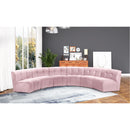  Manufacturer Color_Pink -- Limitless 157.5" Pink Velvet Upholstered 6 pc Modular Sectional IMAGE 2