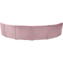  Manufacturer Color_Pink -- Limitless 157.5" Pink Velvet Upholstered 6 pc Modular Sectional IMAGE 4