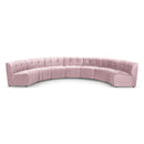  Manufacturer Color_Pink -- Limitless 169.5" Pink Velvet Upholstered 7 pc Modular Sectional IMAGE 1