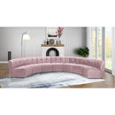  Manufacturer Color_Pink -- Limitless 169.5" Pink Velvet Upholstered 7 pc Modular Sectional IMAGE 2