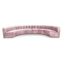  Manufacturer Color_Pink -- Limitless 174.5" Pink Velvet Upholstered 8 pc Modular Sectional IMAGE 1
