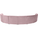  Manufacturer Color_Pink -- Limitless 174.5" Pink Velvet Upholstered 8 pc Modular Sectional IMAGE 4