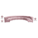  Manufacturer Color_Pink -- Limitless 177.5" Pink Velvet Upholstered 9 pc Modular Sectional IMAGE 14