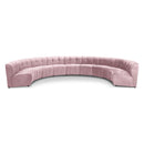  Manufacturer Color_Pink -- Limitless 177.5" Pink Velvet Upholstered 9 pc Modular Sectional IMAGE 1