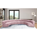  Manufacturer Color_Pink -- Limitless 177.5" Pink Velvet Upholstered 9 pc Modular Sectional IMAGE 2