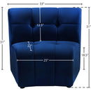 Meridian Limitless Navy Velvet Modular Chair IMAGE 13