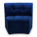  Manufacturer Color_Navy -- Limitless Navy Velvet Upholstered Modular Chair IMAGE 1