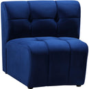  Manufacturer Color_Navy -- Limitless Navy Velvet Upholstered Modular Chair IMAGE 3