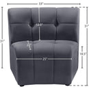  Manufacturer Color_Grey -- Limitless Grey Velvet Upholstered Modular Chair IMAGE 13
