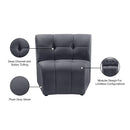  Manufacturer Color_Grey -- Limitless Grey Velvet Upholstered Modular Chair IMAGE 14