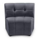  Manufacturer Color_Grey -- Limitless Grey Velvet Upholstered Modular Chair IMAGE 1