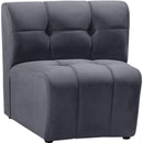  Manufacturer Color_Grey -- Limitless Grey Velvet Upholstered Modular Chair IMAGE 3