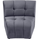  Manufacturer Color_Grey -- Limitless Grey Velvet Upholstered Modular Chair IMAGE 5