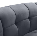  Manufacturer Color_Grey -- Limitless Grey Velvet Upholstered Modular Chair IMAGE 6