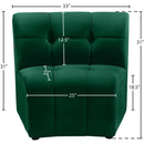  Manufacturer Color_Green -- Limitless Green Velvet Upholstered Modular Chair IMAGE 13