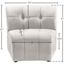  Manufacturer Color_Cream -- Limitless Cream Velvet Upholstered Modular Chair IMAGE 13