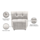  Manufacturer Color_Cream -- Limitless Cream Velvet Upholstered Modular Chair IMAGE 14