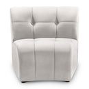  Manufacturer Color_Cream -- Limitless Cream Velvet Upholstered Modular Chair IMAGE 1