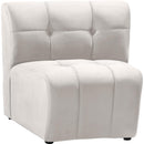  Manufacturer Color_Cream -- Limitless Cream Velvet Upholstered Modular Chair IMAGE 3