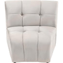  Manufacturer Color_Cream -- Limitless Cream Velvet Upholstered Modular Chair IMAGE 5