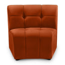  Manufacturer Color_Cognac -- Limitless Cognac Velvet Upholstered Modular Chair IMAGE 1