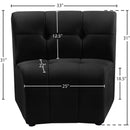  Manufacturer Color_Black -- Limitless Black Velvet Upholstered Modular Chair IMAGE 13