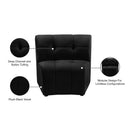  Manufacturer Color_Black -- Limitless Black Velvet Upholstered Modular Chair IMAGE 14