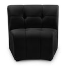  Manufacturer Color_Black -- Limitless Black Velvet Upholstered Modular Chair IMAGE 1
