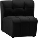  Manufacturer Color_Black -- Limitless Black Velvet Upholstered Modular Chair IMAGE 3