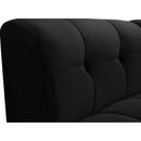 Manufacturer Color_Black -- Limitless Black Velvet Upholstered Modular Chair IMAGE 9