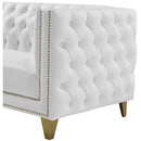  Meridian Michelle White Vegan Leather Upholstered Chair IMAGE 7