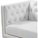  Meridian Michelle White Vegan Leather Upholstered Chair IMAGE 9
